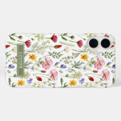 Coques Case-Mate iPhone Nom de belles fleurs sauvages botaniques (Verso (horizontal))