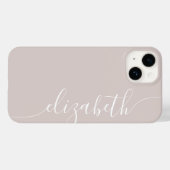 Coques Case-Mate iPhone Nom de calligraphie simple (Verso (horizontal))