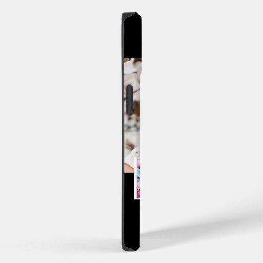 Coques Case-Mate iPhone Nom de collage photo noir blanc (Verso / Droite)