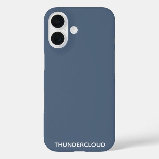 Coques Case-Mate iPhone Nom de couleur bleu-gris tonnerre (Verso)
