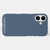 Coques Case-Mate iPhone Nom de couleur bleu-gris tonnerre (Verso (horizontal))