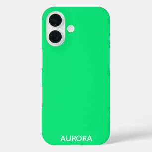 Coques iPhone 16 Nom de couleur verte Aurora