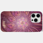 Coques Case-Mate iPhone Nom de couleurs de baies fractales florales modern (Verso (horizontal))