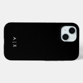 Coques Case-Mate iPhone Nom de couple simple monogrammé (Verso (horizontal))