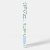 Coques Case-Mate iPhone Nom de fleur sauvage aquarelle bleu vert (Verso / Droite)