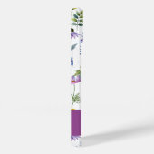 Coques Case-Mate iPhone Nom de fleur sauvage aquarelle bleu violet (Verso / Droite)