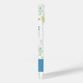 Coques Case-Mate iPhone Nom de fleur sauvage aquarelle bleue (Verso / Droite)