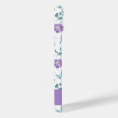 Coques Case-Mate iPhone Nom de fleur sauvage aquarelle violet vert (Verso / Droite)