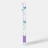 Coques Case-Mate iPhone Nom de fleur sauvage aquarelle violet vert (Verso / Gauche)
