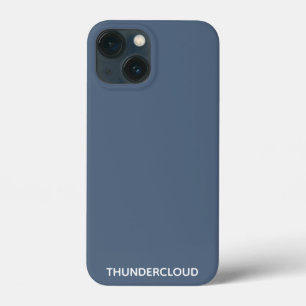 Case-Mate iPhone Case Nom de la couleur gris-bleu du nuage-tonnerre
