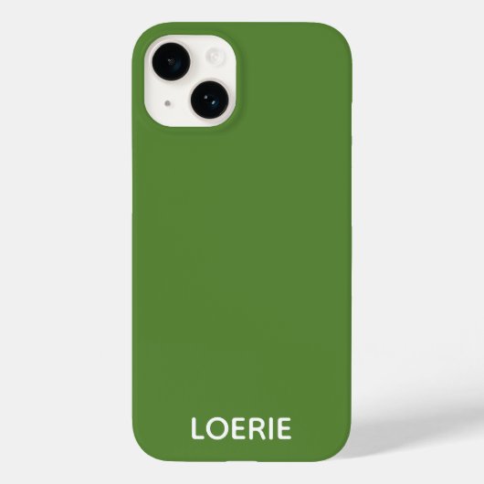 Coques Case-Mate iPhone Nom de la couleur verte Loerie (Verso)