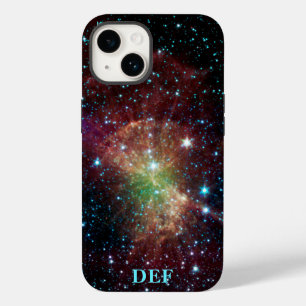 Coque Pour iPhone 14 Nom de la nébuleuse de Dumbbell initiales astrono