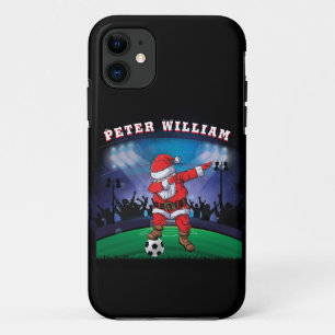 Case-Mate iPhone Case Nom de la Personnaliser Père Noël Christmas Soccer