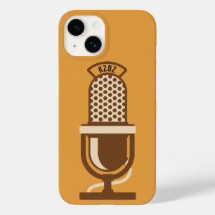 Coque Pour iPhone 14 Nom de la station radio du microphone