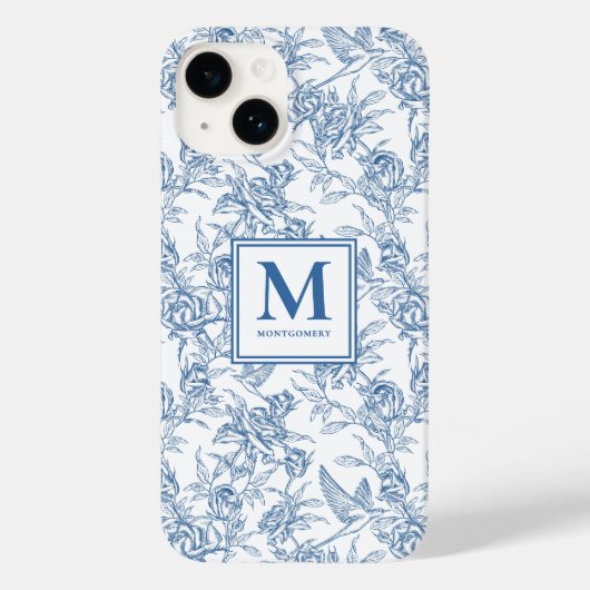Coques Case-Mate iPhone Nom de la toile française bleue (Verso)