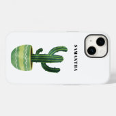 Coques Case-Mate iPhone Nom de l'aquarelle Cactus (Verso (horizontal))