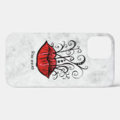 Coques Case-Mate iPhone Nom de l'artiste maquillage des lèvres rouges (Verso (horizontal))