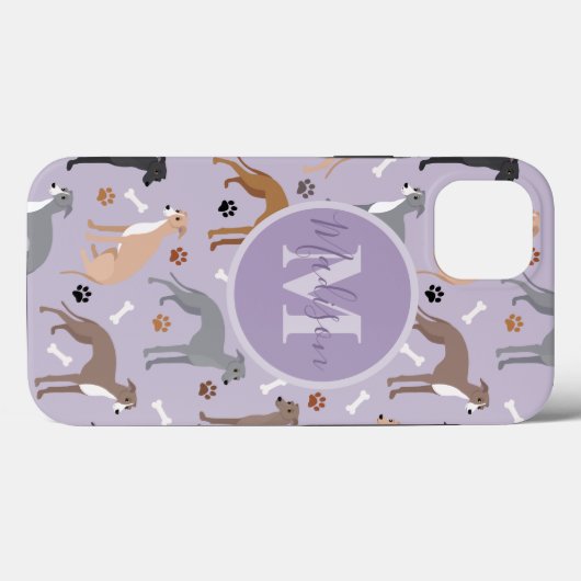 Coques Case-Mate iPhone Nom de l'espèce Monogram (Verso (horizontal))