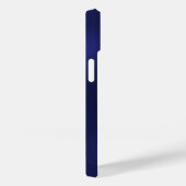 Coques Case-Mate iPhone Nom de monogramme blanc bleu marine initiales mini (Verso / Droite)