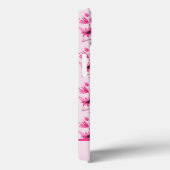 Coques Case-Mate iPhone Nom de monogramme écriture rose floral élégant ten (Verso / Droite)