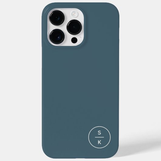 Coques Case-Mate iPhone Nom de monogramme moderne simple (Verso)
