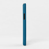 Coques Case-Mate iPhone Nom de monogramme simple moderne bleu piscine (Dos/Droite)