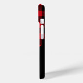 Coques Case-Mate iPhone Nom de motif carreaux rouge moderne (Verso / Gauche)
