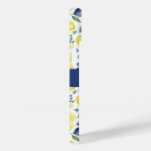 Coques Case-Mate iPhone Nom de motif de citron de pays français bleu (Verso / Droite)