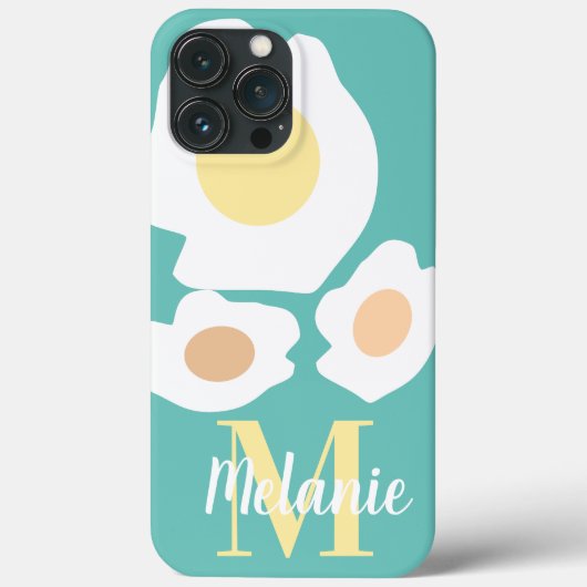Coques Case-Mate iPhone Nom de motif d'œuf amusant (Verso)