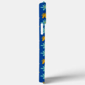 Coques Case-Mate iPhone Nom de motif fleur groovy bleu (Verso / Droite)