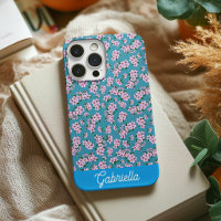 Nom de motif floral de fleur de cerisier rose