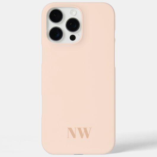 Coques Case-Mate iPhone nom de pêche unique initiales monogramme (Verso)