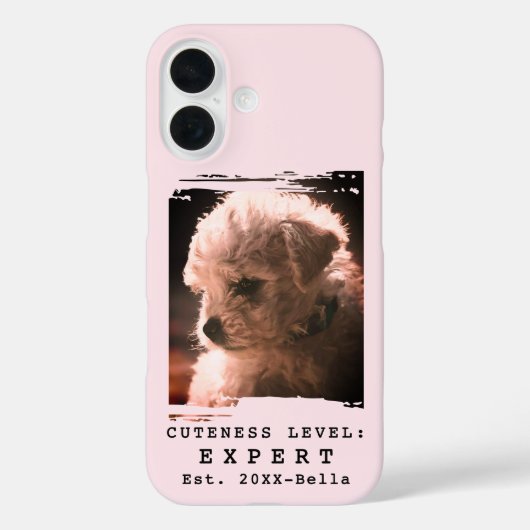 Coques Case-Mate iPhone Nom de photo personnalisé Année Drôle Mignon Chien (Verso)