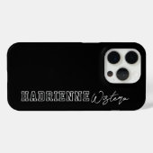 Coques Case-Mate iPhone Nom de script de monogramme de collège universitai (Verso (horizontal))