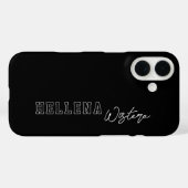 Coques Case-Mate iPhone Nom de script de monogramme de collège universitai (Verso (horizontal))