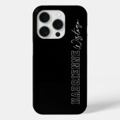 Coques Case-Mate iPhone Nom de script de monogramme de collège universitai (Verso)