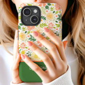 Coques Case-Mate iPhone Nom de script de motif floral botanique mignon