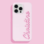 Coque iPhone 15 Pro Max Nom de script moderne simple Monogramme<br><div class="desc">Simple Moderne Nom De Script Monogramme Téléphone Boîtier. Créez votre propre coque iphone personnalisé avec un nom personnalisé.</div>