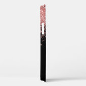 Coques Case-Mate iPhone Nom de script Paillettes Noir Rose (Verso / Droite)
