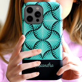 Coques Case-Mate iPhone Nom de script Palmiers Gatsby Rétro Noir et Sarcel