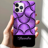 Coques Case-Mate iPhone Nom de script Palmiers Gatsby Rétro Noir Violet 19