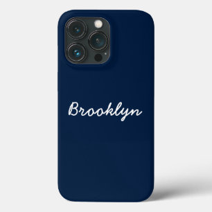 Case-Mate iPhone Case Nom de script personnalisé bleu marine personnalis