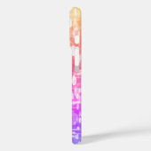 Coques Case-Mate iPhone Nom de script sur sequins arc-en-ciel (Verso / Gauche)
