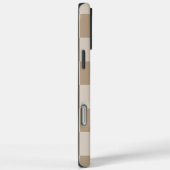 Coques Case-Mate iPhone Nom de script Taupe Beige Checkers (Verso / Droite)
