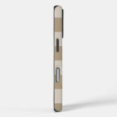 Coques Case-Mate iPhone Nom de script Taupe Beige Checkers (Verso / Droite)