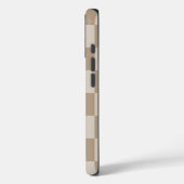 Coques Case-Mate iPhone Nom de script Taupe Beige Checkers (Verso / Gauche)