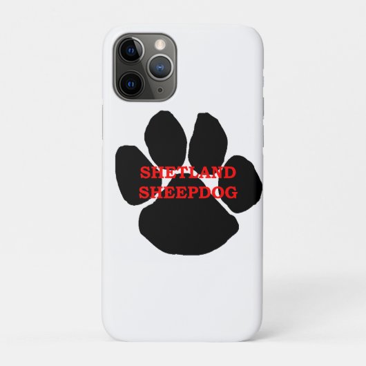 Coques Case-Mate iPhone Nom de Shetland Sheepdog Patte (Dos)