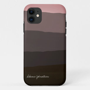Case-Mate iPhone Case Nom de signature dégradé rose noir or