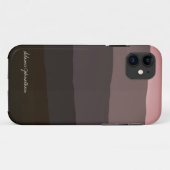 Coques Case-Mate iPhone Nom de signature dégradé rose noir or (Dos (Horizontal))