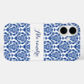 Coques Case-Mate iPhone Nom de style français bleu  (Verso (horizontal))